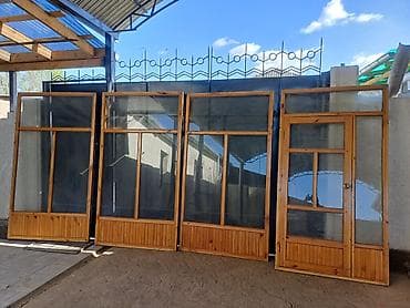 стол конок: Деревянные окна и дверь для веранды/террасы - Комплект из 4 крупных — 3