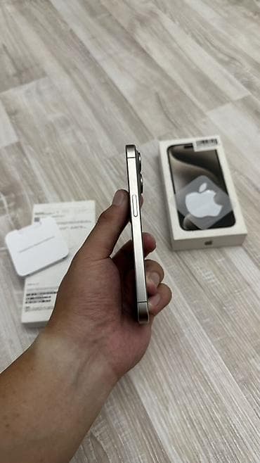 виктус 15: IPhone 15 Pro, Б/у, 256 ГБ, Natural Titanium, Коробка, 81 % — 2
