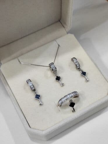 набор пандора: Серебряный Набор+ Цепочка Дизайн под Ванклиф Серебро 925 пробы — 1