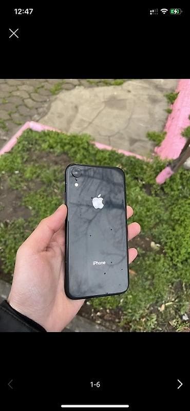 IPhone Xr, Б/у, 128 ГБ, Черный, Защитное стекло, Чехол, 75 %