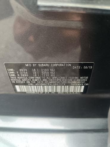 Subaru: Subaru Legacy: 2019 г., 2.5 л, Вариатор, Бензин, Седан — 8