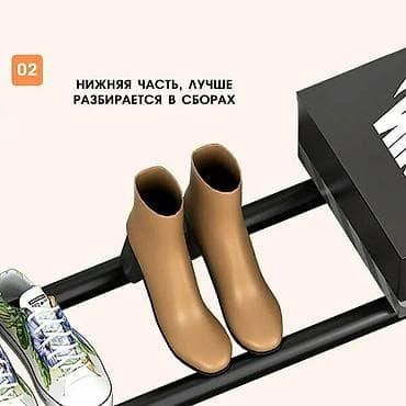 вешалка для сушки белья: Напольная двухъярусная вешалка-органайзер для одежды на колёсах - — 9