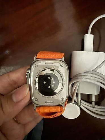 garmin athlete: Apple Watch Ultra (49 мм) с оранжевым ремешком Alpine Loop ( Носила — 2