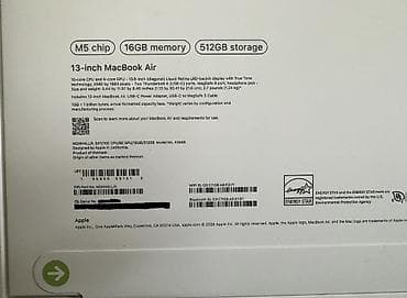 макбук айр м2: MacBook Air 13 M5 16/512 silver new Ключевые характеристики: - Чип — 2