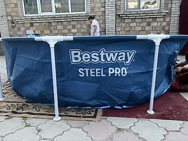 Спорт и отдых: Каркасный бассейн Bestway Steel Pro - Форма: овальный/округлый — 2