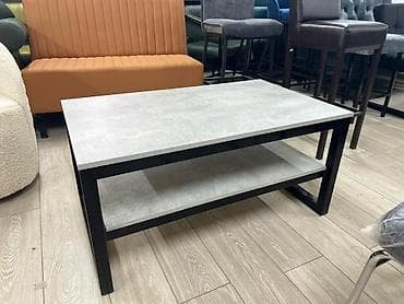 loft mebel: Журнальный стол в стиле лофт - Прямоугольная столешница и полка из — 2