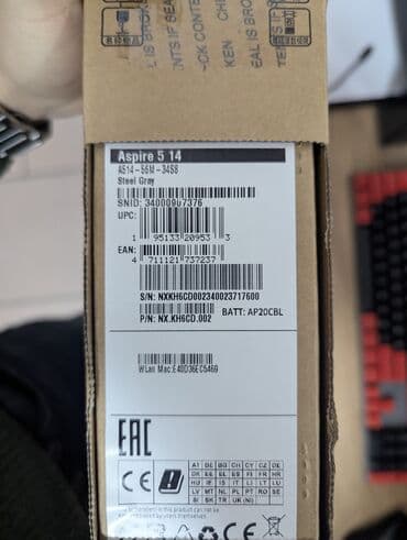 сумка для нетбука: Ультрабук, Acer, 8 ГБ ОЗУ, Intel Core i3, 14 ", Новый, Игровой, память SSD — 3