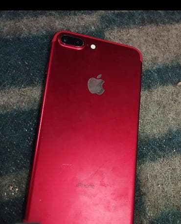 IPhone 7 Plus, Б/у, 128 ГБ, Красный, Чехол, 70 %