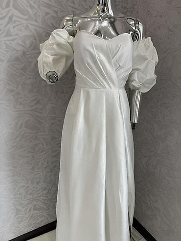 итальянский платье: Вечернее платье макси с открытыми плечами и объемными съемными — 9