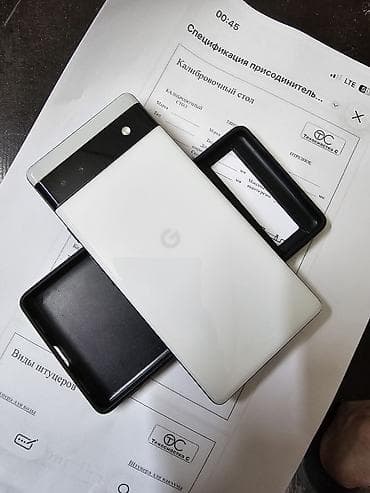 galaxy s20 plus: Google Pixel 6A, Б/у, 128 ГБ, цвет - Белый, 1 SIM, eSIM — 1
