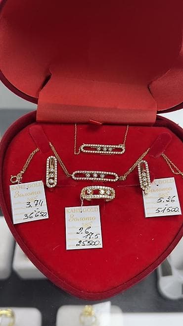 Жасалагаларга арналган топтомдор: Зер буюмдар топтому, Үлгүсү 585, Жаңы, Металл түсү: Сары — 2