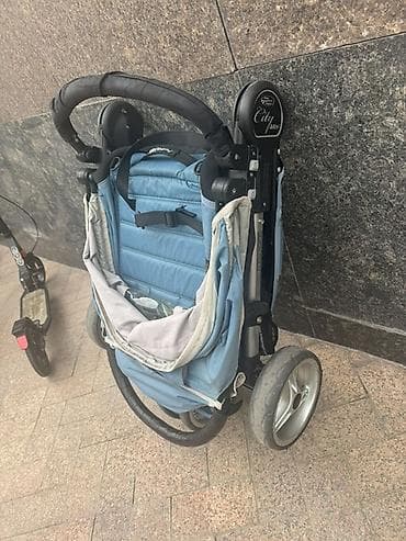 Прогулочная коляска Baby Jogger City Mini, 3-колёсная, голубая/серая — 4