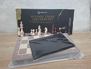 Магнитные деревянные шахматы ♟️В комплекте 32 фигурки Размер фигур
