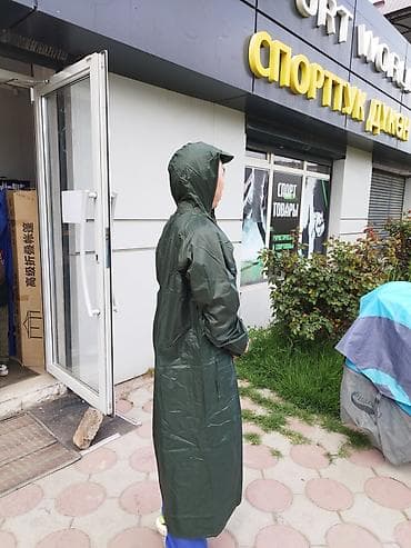 плащ италия: Дождевик-плащ с капюшоном, длинный - Материал: водонепроницаемая — 2