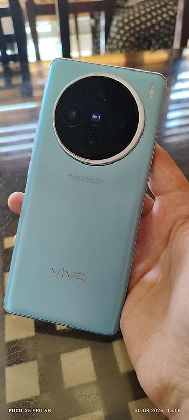 vivo x50: Vivo X100, Новый, 256 ГБ, цвет - Голубой, В рассрочку, 2 SIM — 2
