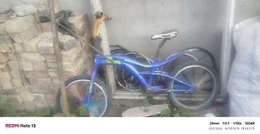 forward apache: Велосипед BMX/круизер в ярком синем цвете с зелёными декоративными — 3