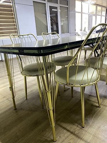 Столы и стулья для кафе: Кухонный стол и стул, Самовывоз, цвет - Черный — 2