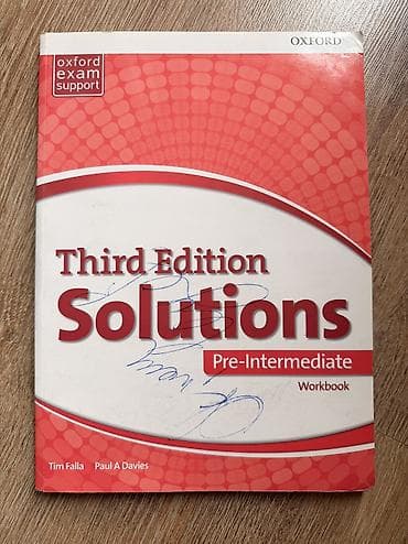 тимура: Solutions third edition Pre-Intermediate workbook воркбук! в неплохом — 1