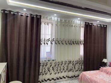Комплект штор, Готовое изделие, Б/у, Для спальни, Для зала