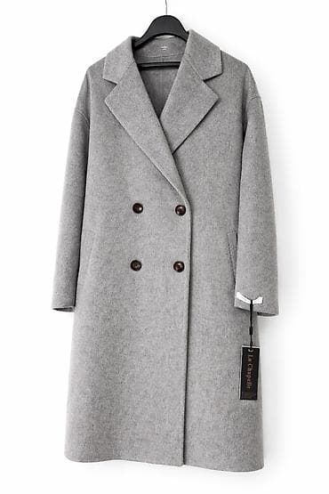made: Серое женское пальто La Chapelle из 100 % шерсти. Производство — 5