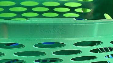 белые плетеные корзины: 30 л, Без колесиков, Б/у — 5