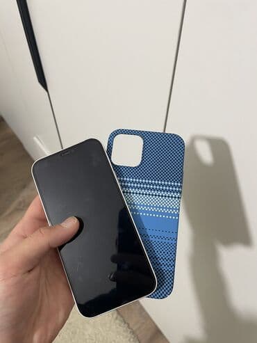 iphone запчасти: IPhone 12, Б/у, 128 ГБ, Белый, Защитное стекло, Чехол, 75 % — 2