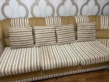 Мебельные гарнитуры: Комплект мягкой мебели, Б/у, Самовывоз, Платная доставка, цвет - Бежевый — 3