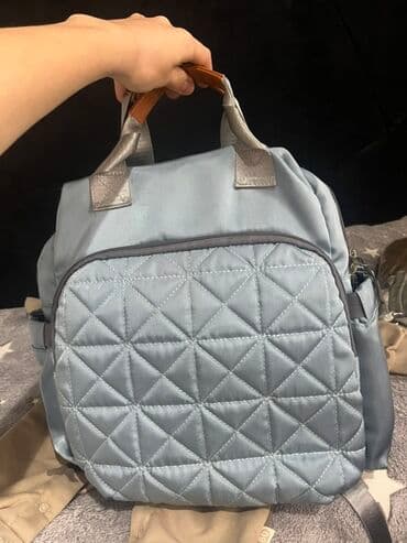 сумка органайзер для документов: Городской рюкзак-сумка светло-голубого цвета - Формат 2-в-1: можно — 3