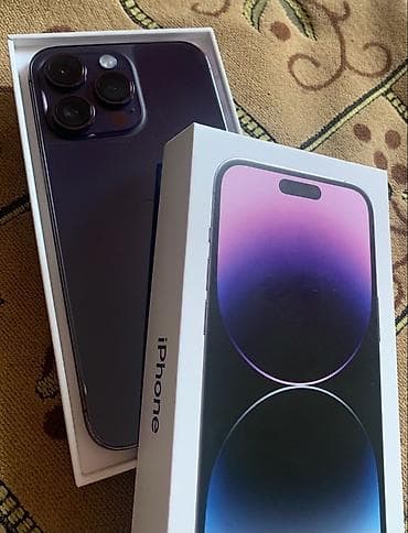ipone 4: IPhone 14 Pro, Б/у, 256 ГБ, Deep Purple, Коробка, 78 % — 1