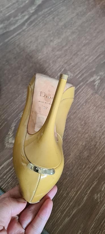 туфи: Туфли, 37, Dior, Б/у, цвет - Желтый, Самовывоз — 1