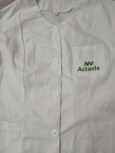 мед формы: Новый женский медицинский халат Actavis - Цвет: белый - Прямой силуэт — 2