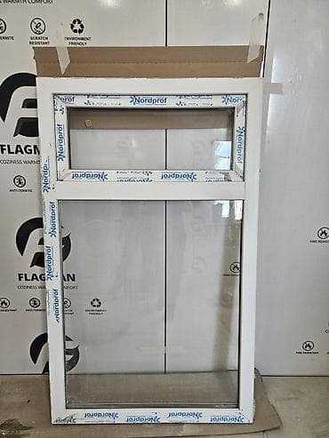 ПВХ окно Nordprof с верхней фрамугой Размеры 155 на 94 в наличии 1