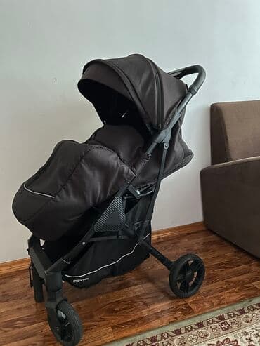 дождевик на коляску трость: Коляска, цвет - Черный, Б/у — 4