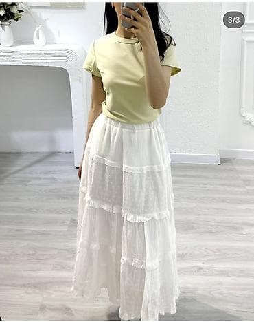 юбка бантик: Юбка, Макси, Высокая талия — 3