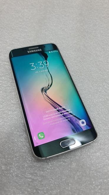 Техника и электроника: Samsung Galaxy S6 Edge, Б/у, 64 ГБ, цвет - Зеленый — 2