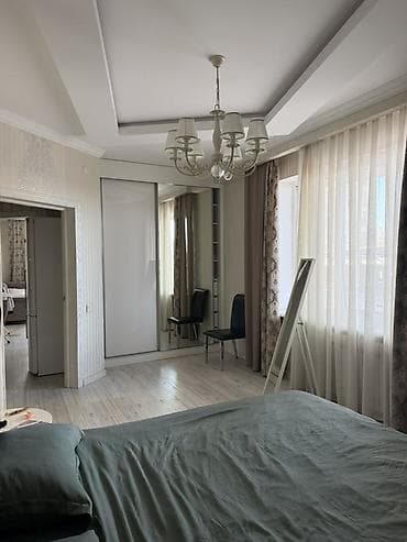 Квартиры: Сдается просторная 2-комнатная квартира в районе Ак-Кеме | 80 м² | На — 4