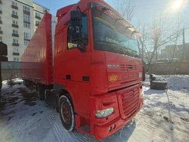 купить двухосный прицеп бу: Тягач, DAF, 2000 г., Тентованный — 5