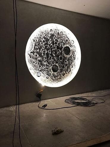 понел: Луна на интерьере. декор стен. 3д понели на заказ — 2