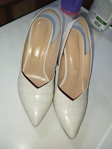 Личные вещи: Женские туфли-слингбэки TUCINO - Цвет: молочный (айвори) - Материал — 1