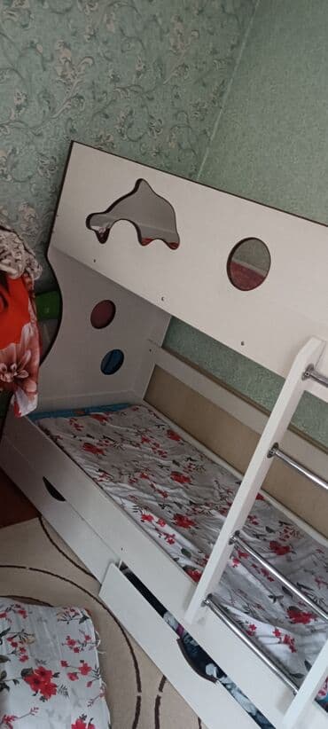 детский двухъярусный кровать: Двухъярусная кровать. Почти Новый — 2