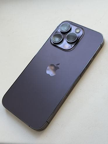 pro 5: IPhone 14 Pro, Б/у, 512 ГБ, Deep Purple, Защитное стекло, Чехол, Кабель, 80 % — 1