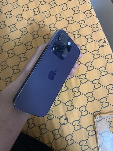 часы fenix 7x: IPhone 14 Pro, Б/у, 128 ГБ, Deep Purple, Чехол, 74 % — 1