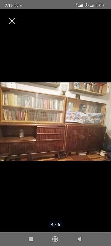 Шкафы: Стенка-шкаф, Тип стенки-шкафа: Модульная, Для зала, Особенности: Для хранения посуды — 1