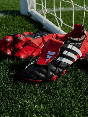 бутсы adidas: Футбольные бутсы adidas Predator (цвет: черный/красный/белый) — 2