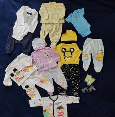 комплект для новорожденных: Комплект, цвет - Белый, Б/у — 1