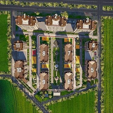 квартира в орловке: 2 комнаты, 80 м², Асанбай мкр Элитка, 7 этаж, ПСО (под самоотделку) — 3