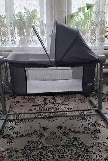 sofa bed: Детская прикроватная колыбель Coolbaby, серый цвет. - Формат 2-в-1 — 3
