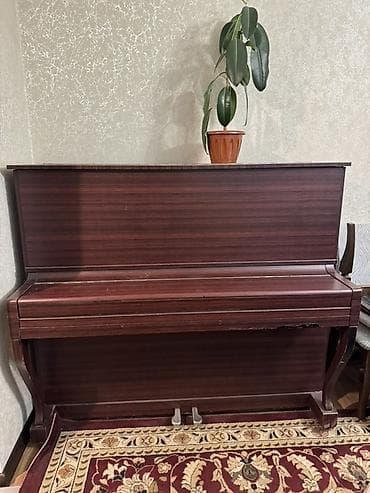 Музыкалык аспаптар: Пианино (вертикальное, акустическое), отделка под тёмное дерево. - — 2