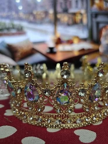 Бижутерия: Чачка арналган аксессуар, Диадема, Аялдарга, Материалы: Металл, Жаңы — 5