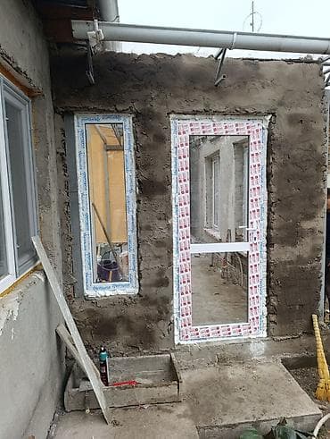 Пластиковые двери: ПВХ дверь и узкое окно (глухое) для частного дома/пристройки. - — 1